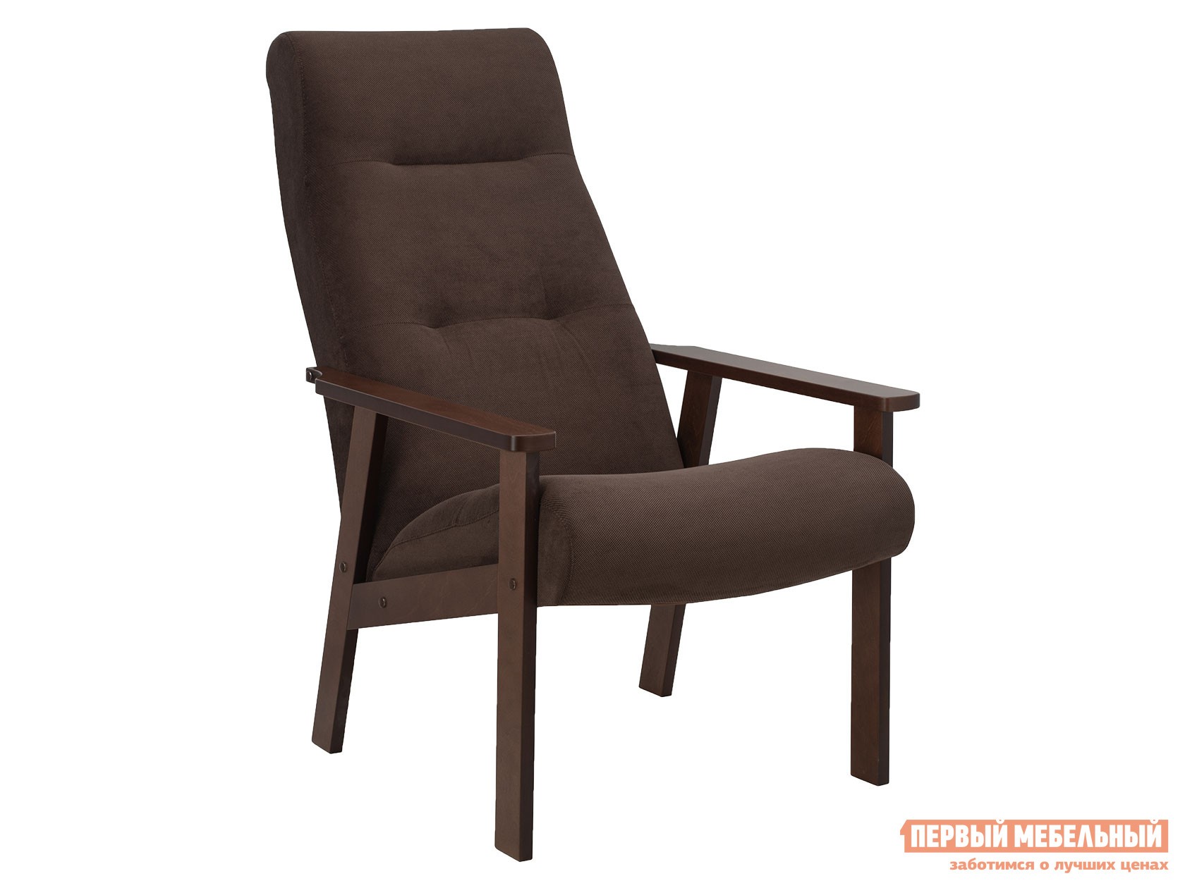 Кресло  Ретро Орех, Шоколадный, велюр