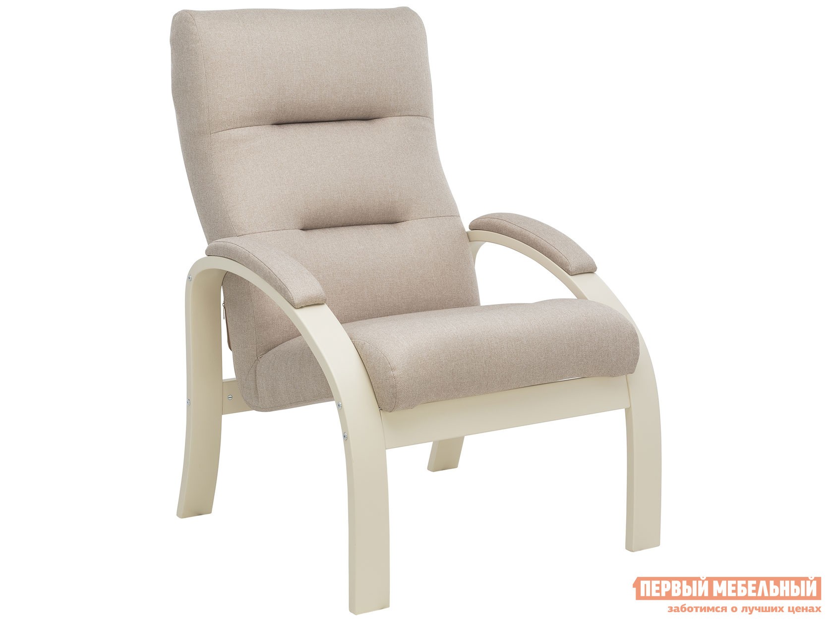 Кресло  Лион Люкс Слоновая кость, Бежевый, жаккард