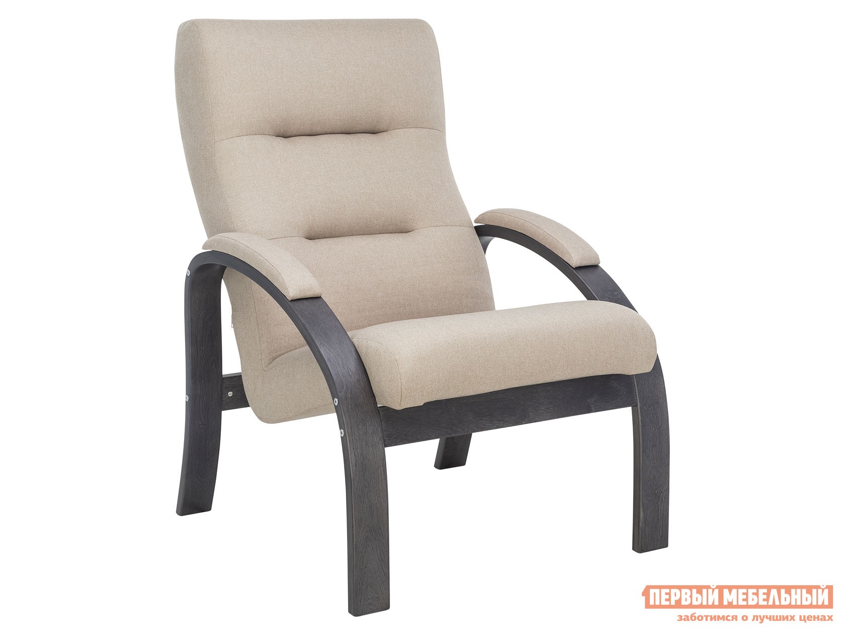 Кресло  Лион Люкс Венге / Бежевый, жаккард