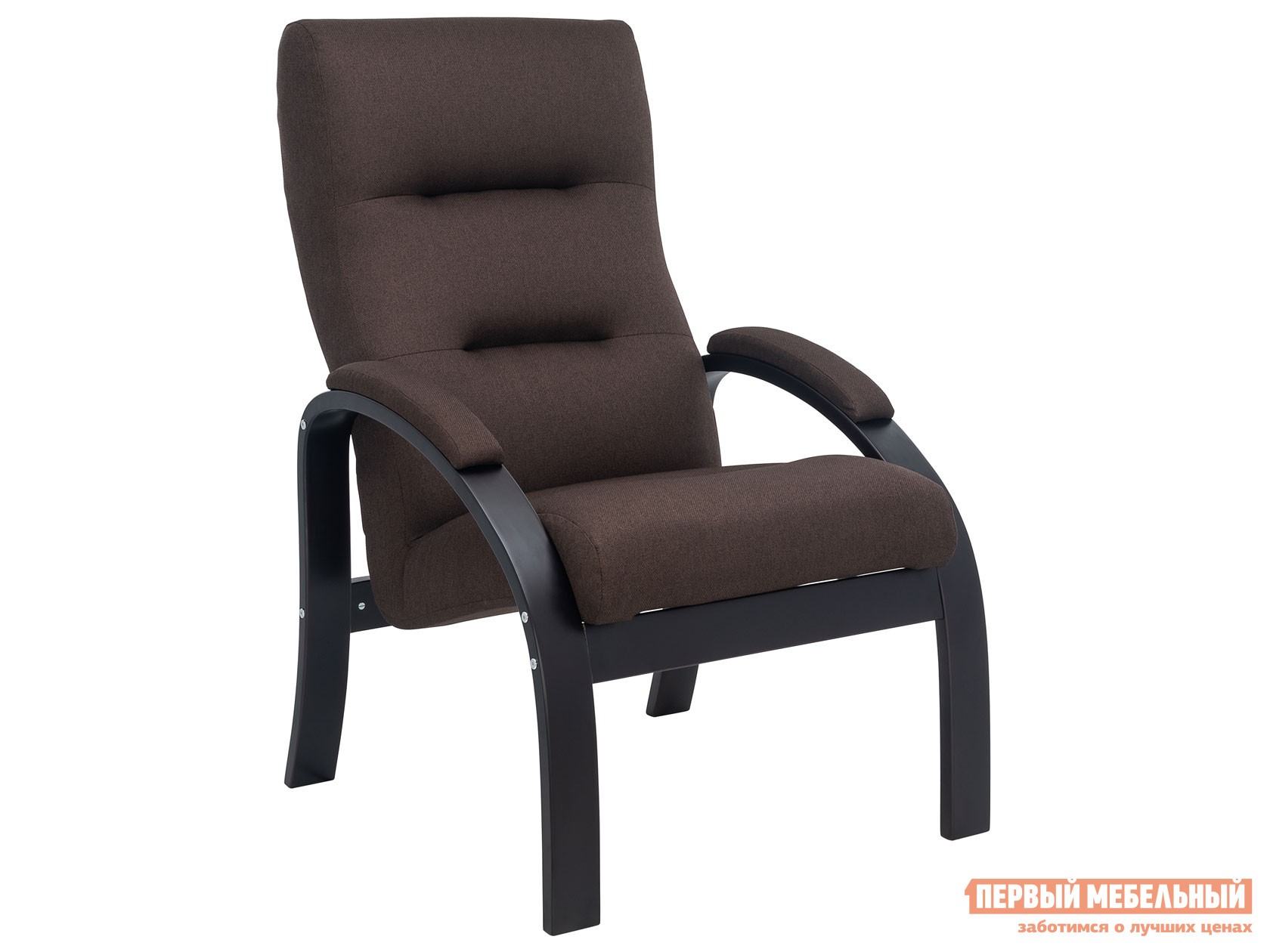 Кресло  Лион Люкс Черный, Коричневый, жаккард