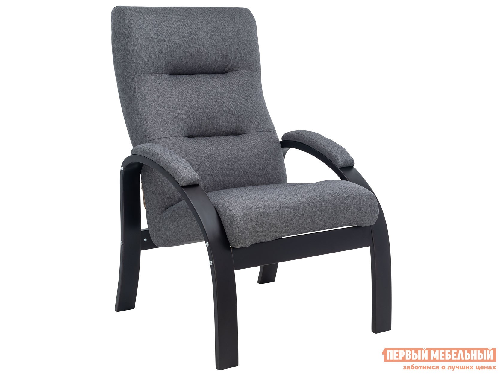 Кресло  Лион Люкс Черный, Серый, жаккард