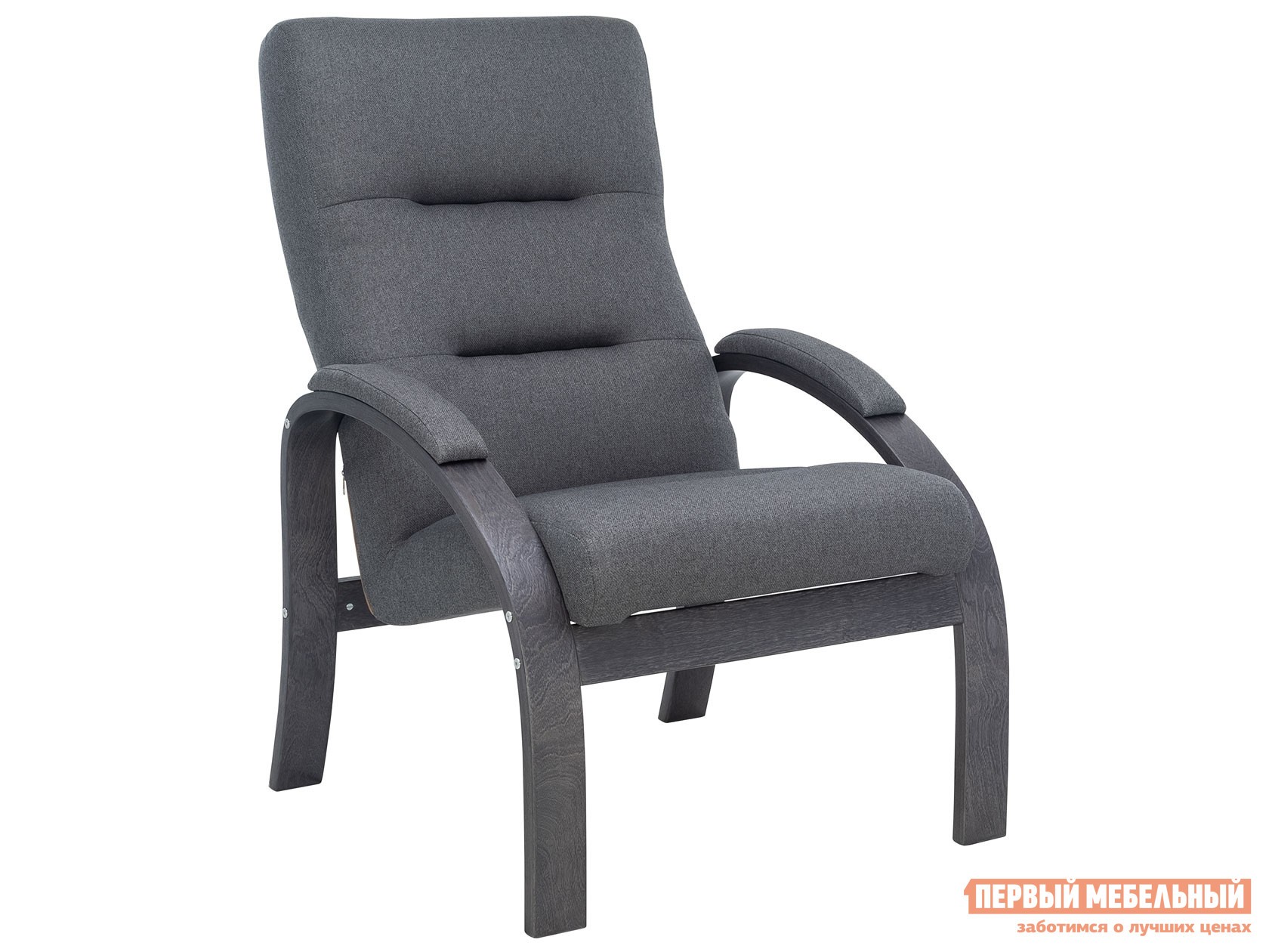 Кресло  Лион Люкс Венге, Серый, жаккард