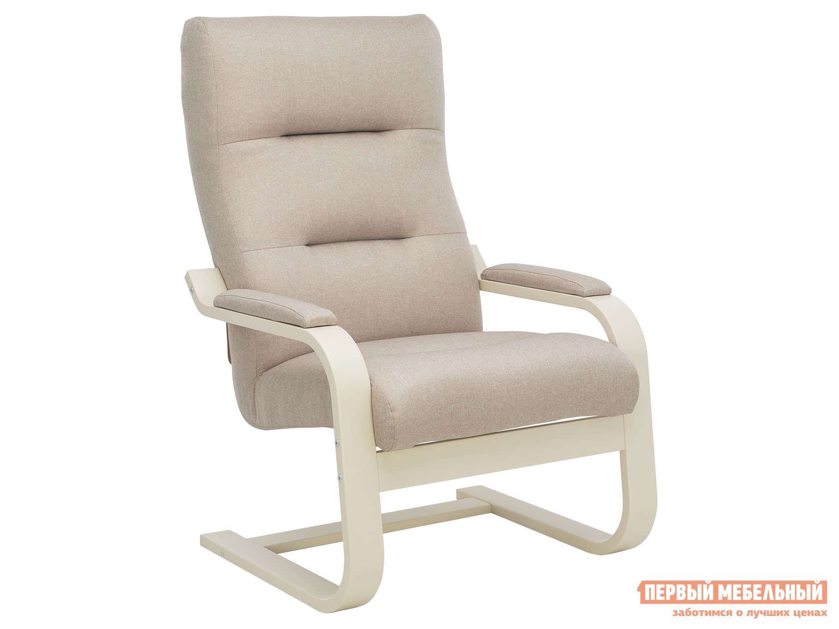 Кресло-качалка  Освальд Люкс Слоновая кость / Бежевый, жаккард