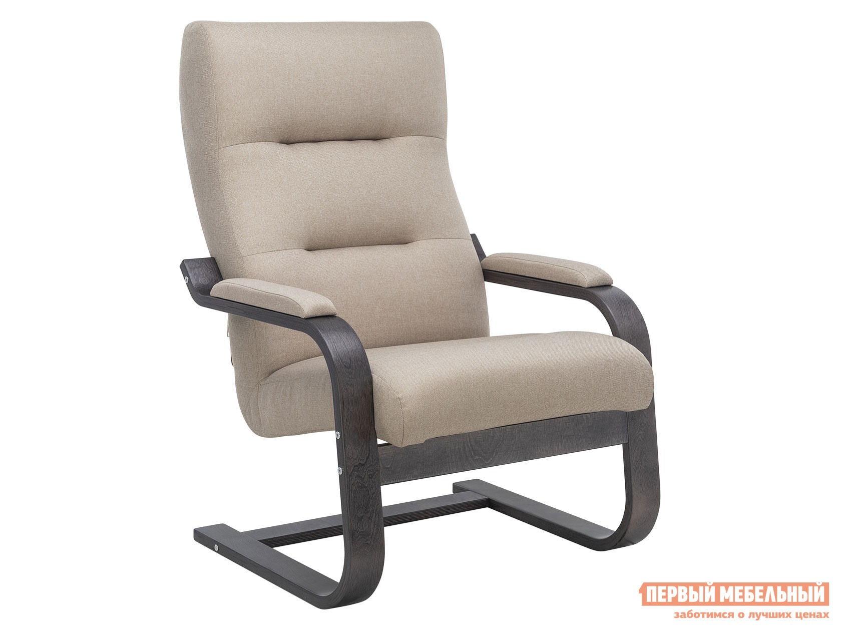 Кресло-качалка  Освальд Люкс Венге / Бежевый, жаккард