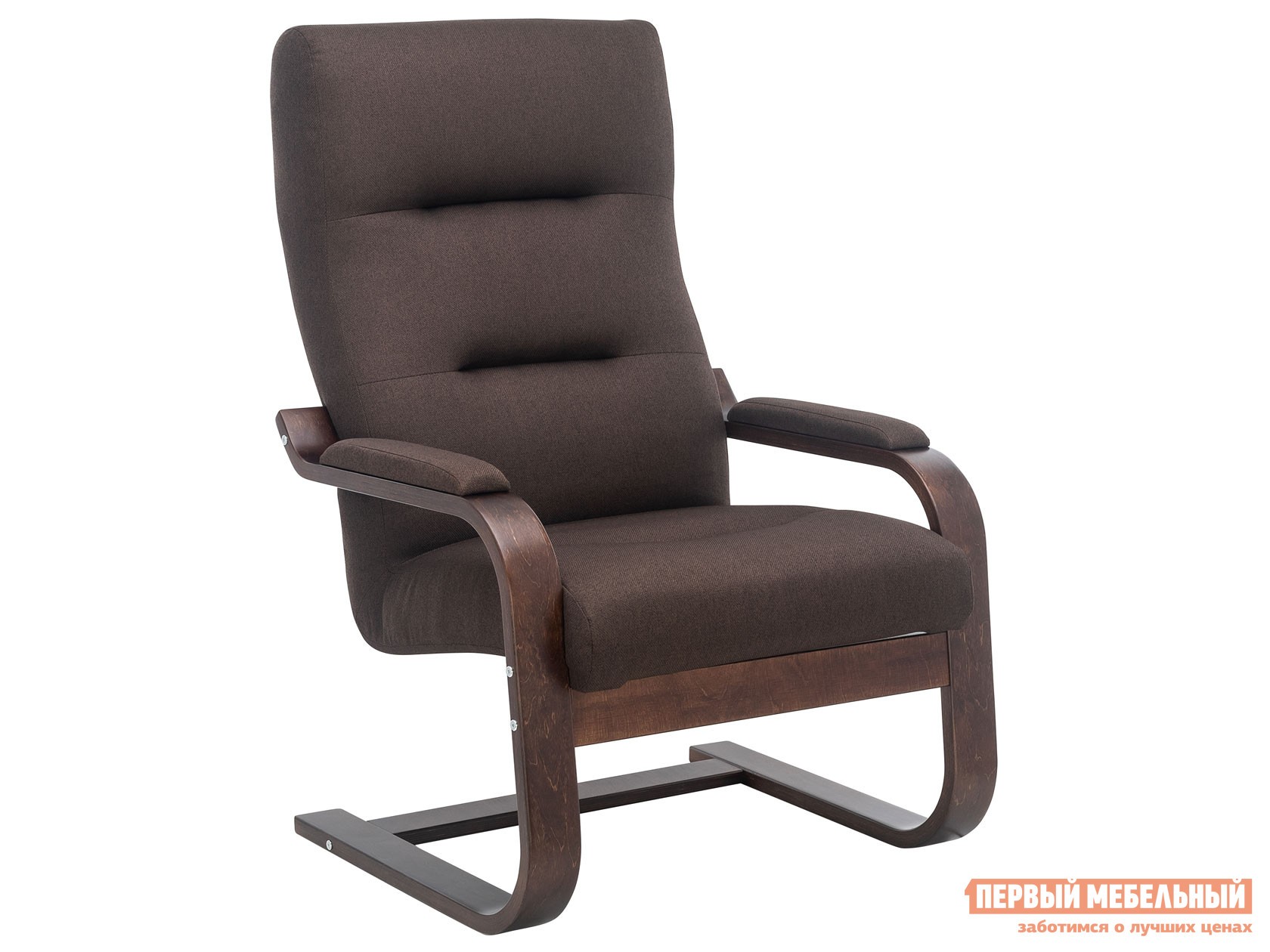 Кресло-качалка  Освальд Люкс Орех / Коричневый, жаккард