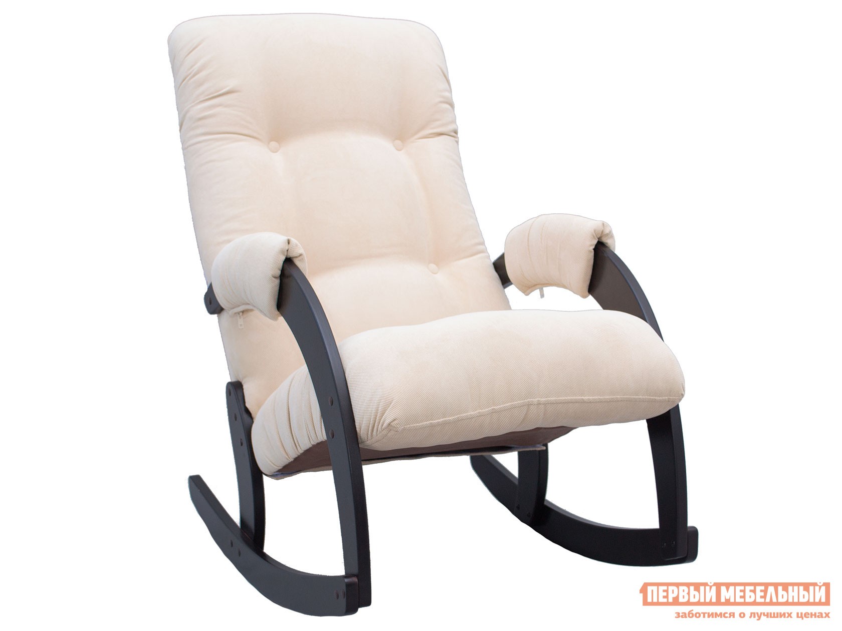 Кресло-качалка  Бергамо Венге, Ваниль, велюр