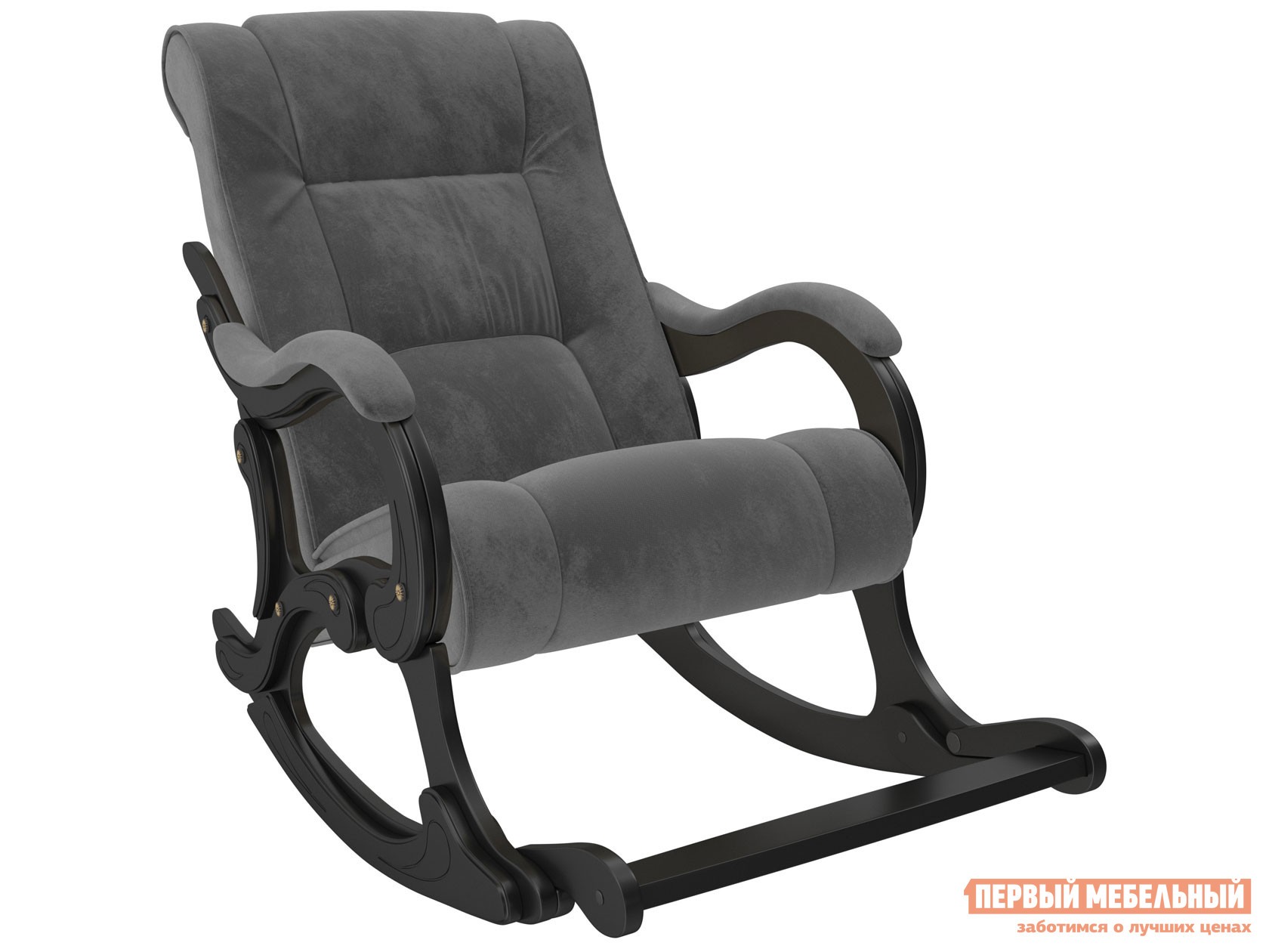 Кресло-качалка  Амальфи Венге, Антрацит, велюр
