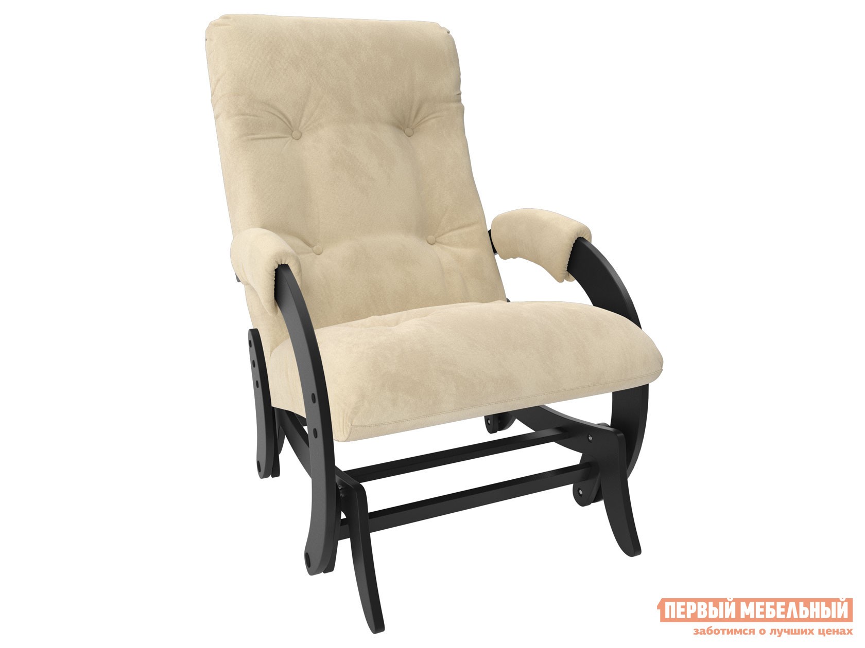 Кресло-качалка  Бергамо Венге, Ваниль, велюр