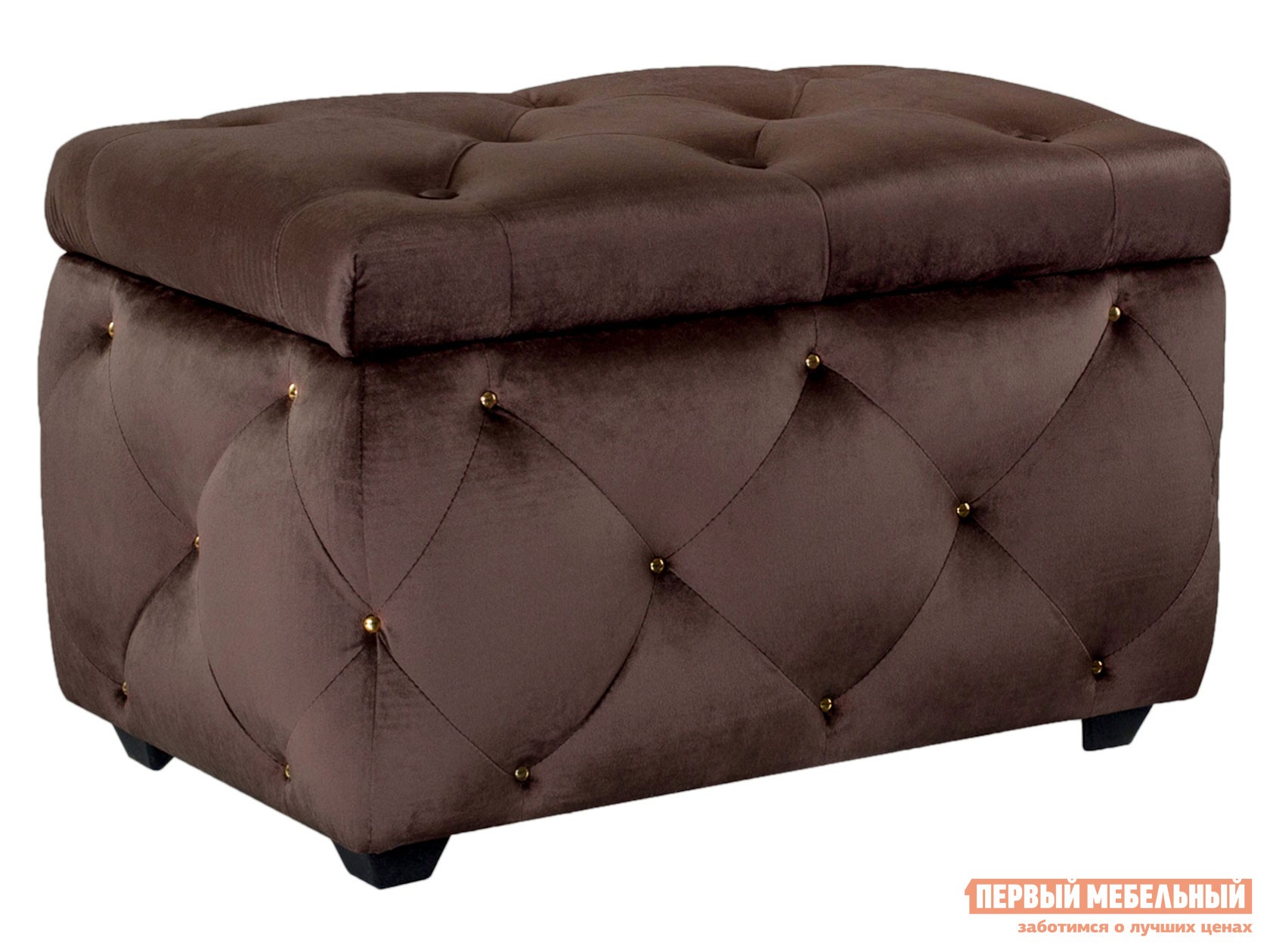 Банкетка  Станди Шоколадный, велюр