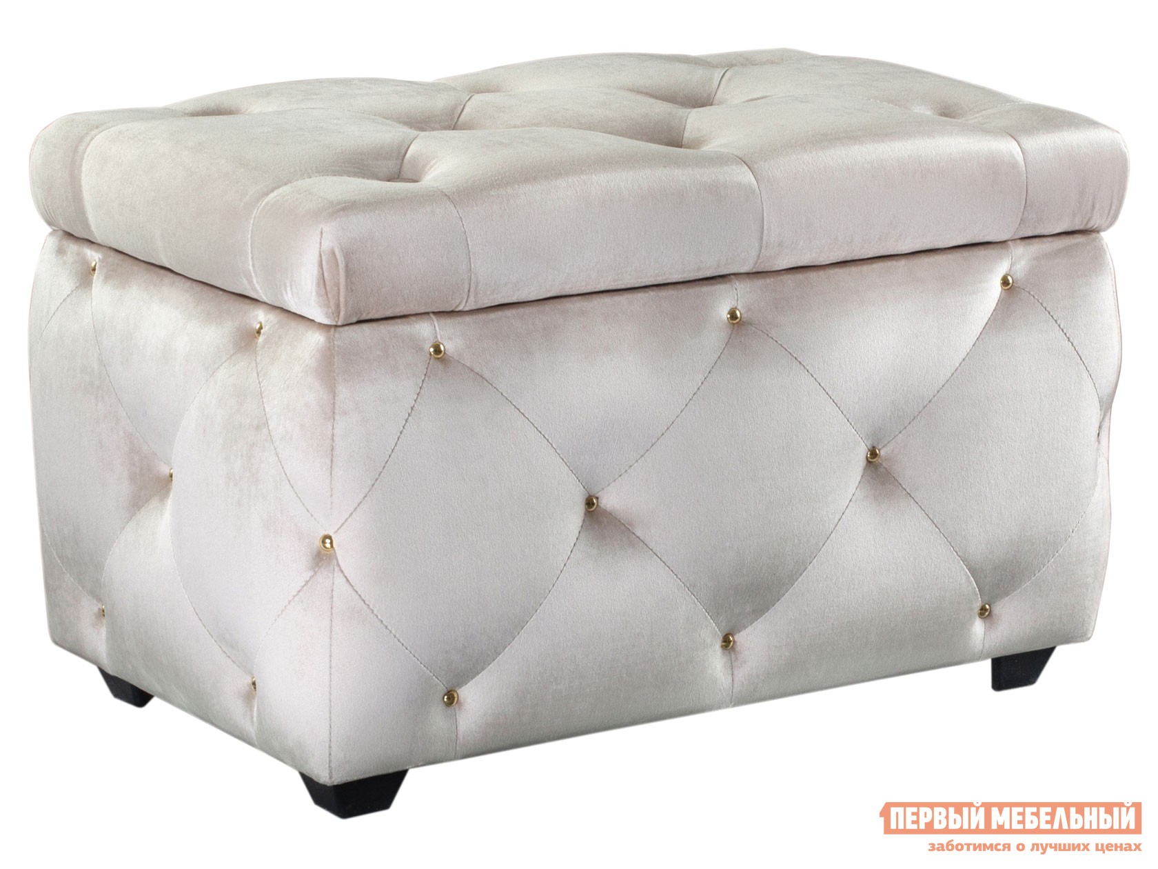 Банкетка  Станди Молочный, велюр