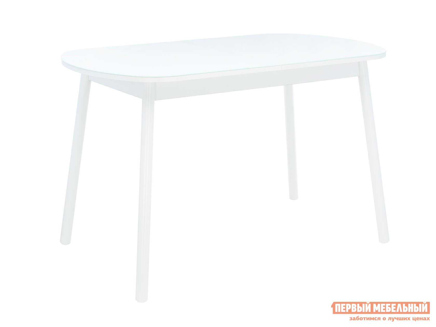 Кухонный стол  Leset Мидел Металл белый / Стекло белое