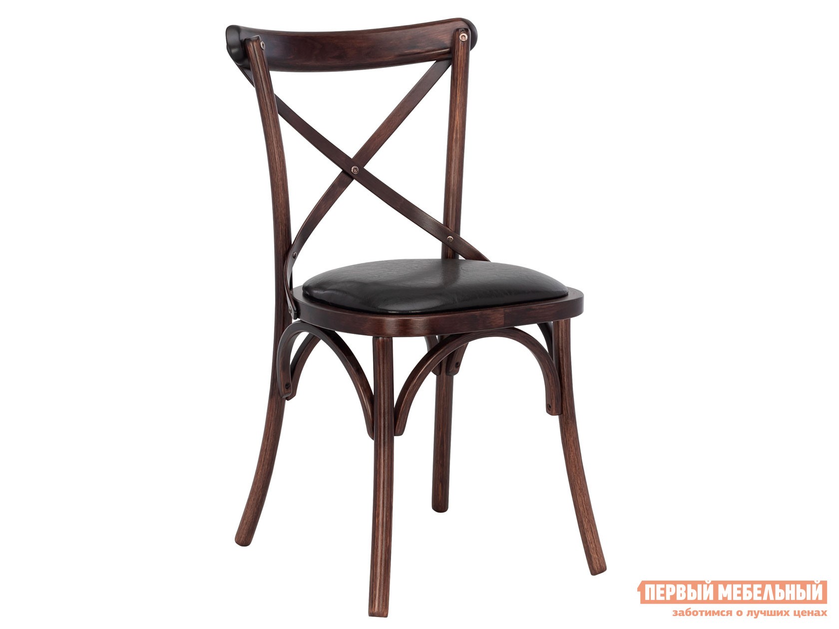 Стул  Грид Темный орех / Экокожа шоколад