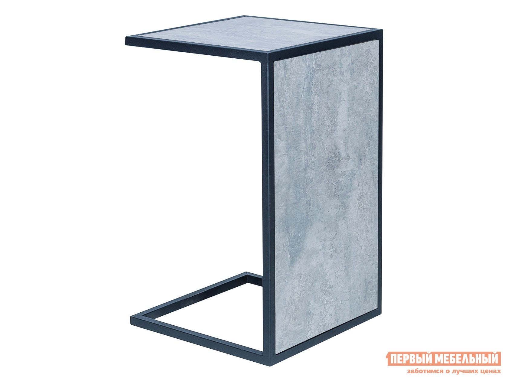 Журнальный столик  Бриг Цемент / Черный, металл