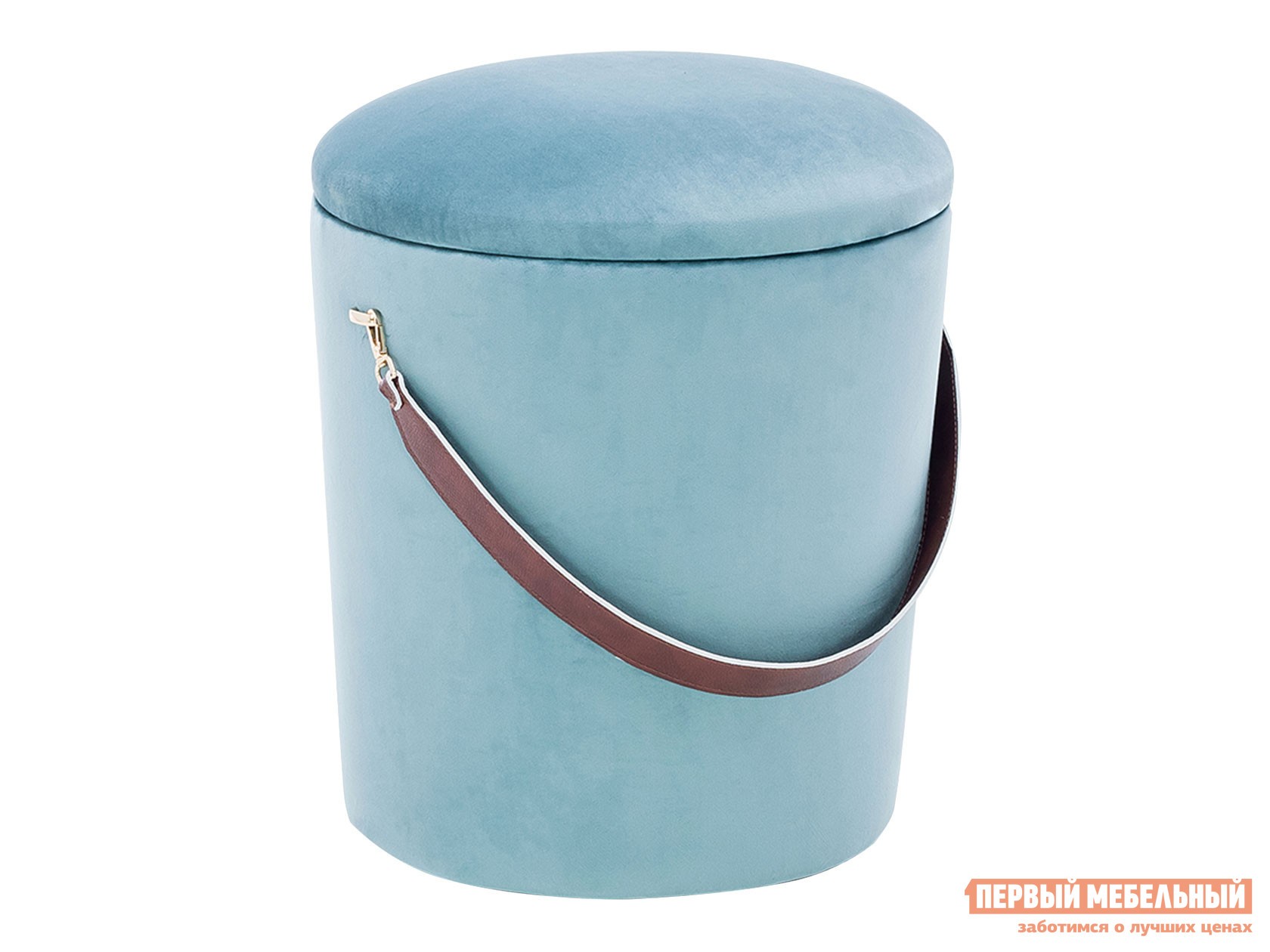 Пуфик  Бакет Бирюзовый, велюр, Большой