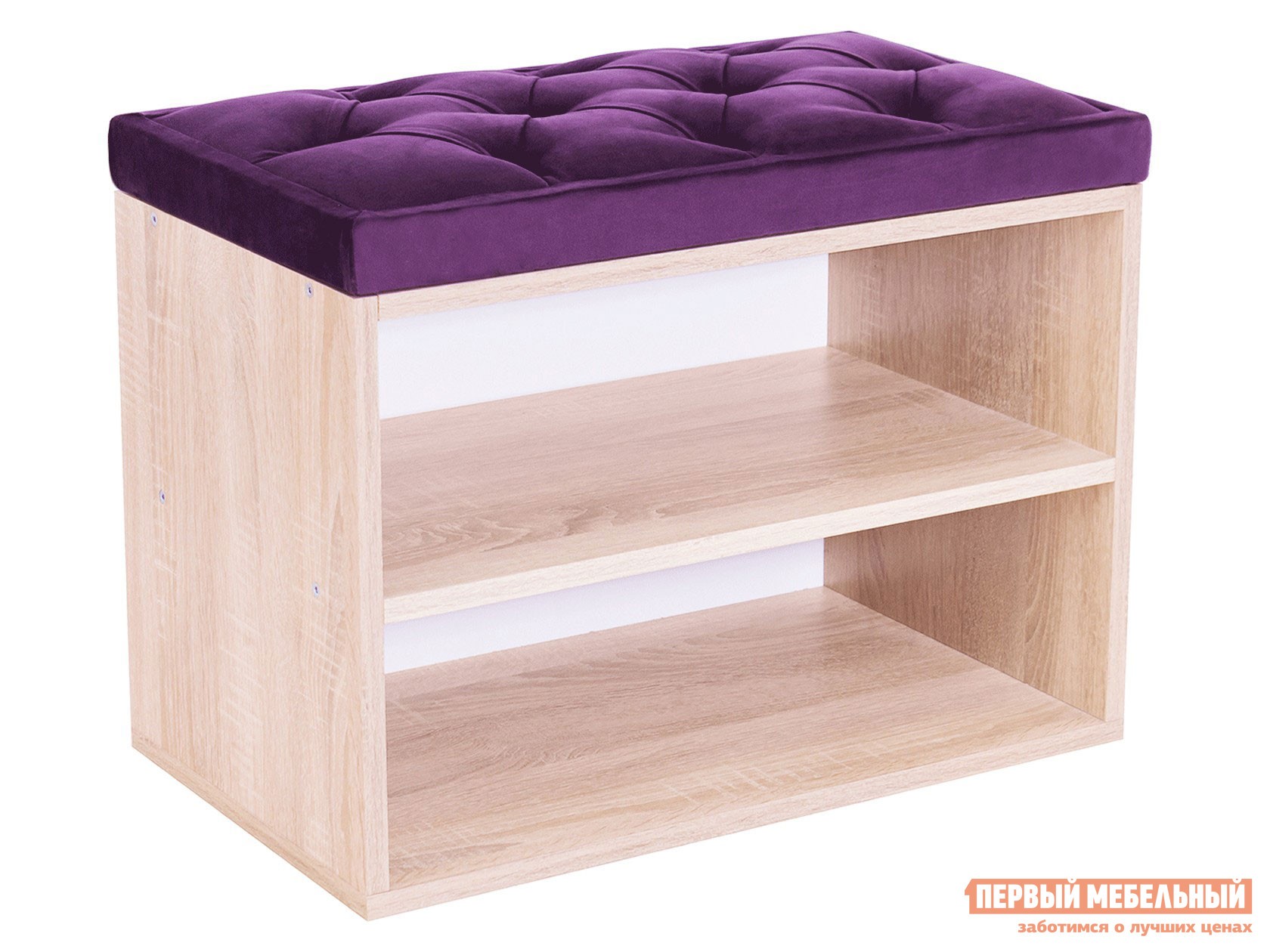 Обувница  Маджита мини 1 Bella 14 Фиолетовый, Дуб сонома