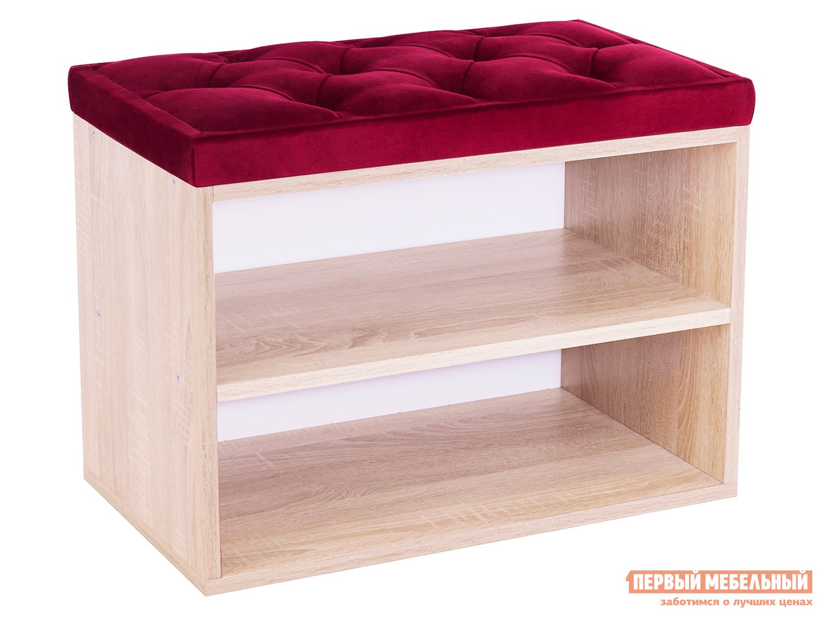 Обувница  Маджита мини 1 Bella 04 Красный, Дуб сонома