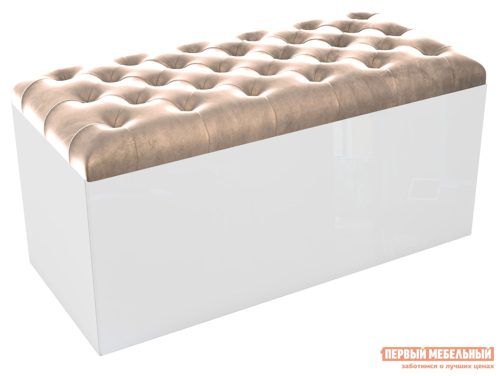 Обувница  Графтон Белый лак / Bella 11 Бежевый, Ширина 950 мм