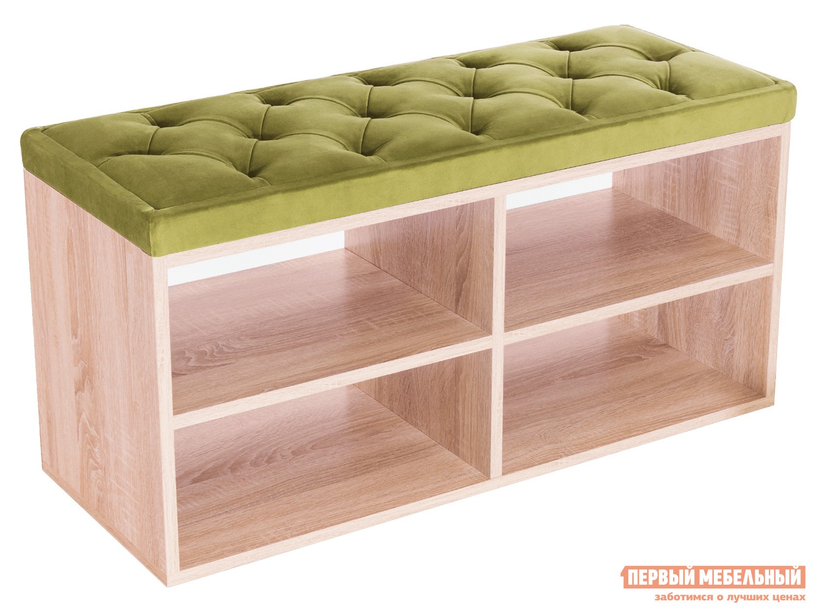 Обувница  Маджита Bella 10 Зелёный, Дуб сонома