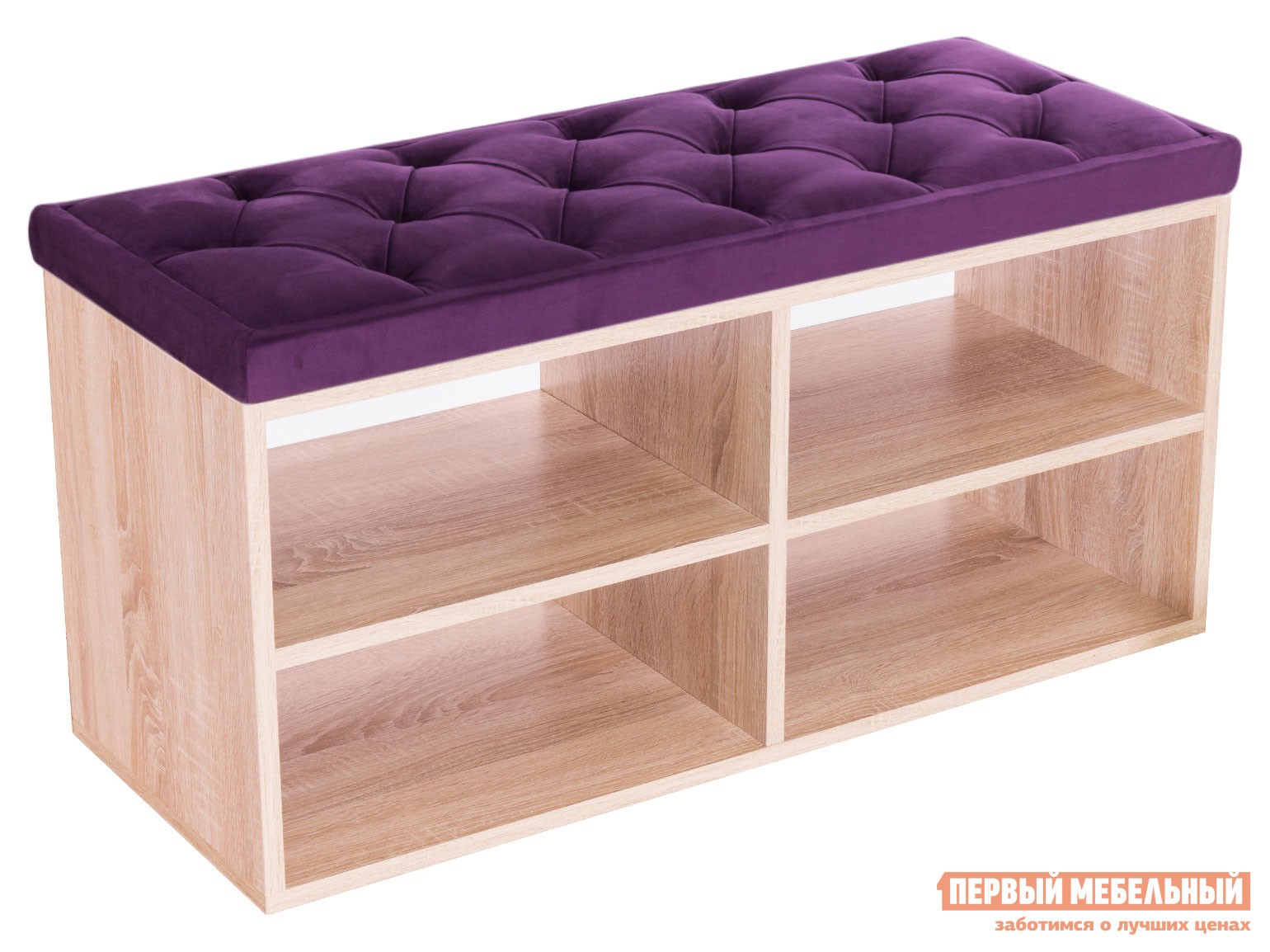 Обувница  Маджита мини 2 Bella 14 Фиолетовый, Дуб сонома