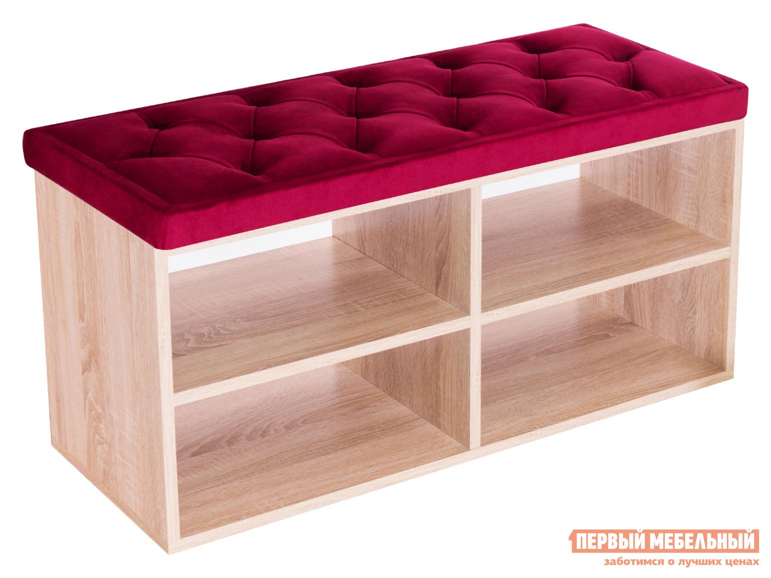 Обувница  Маджита мини 2 Bella 04 Красный, Дуб сонома