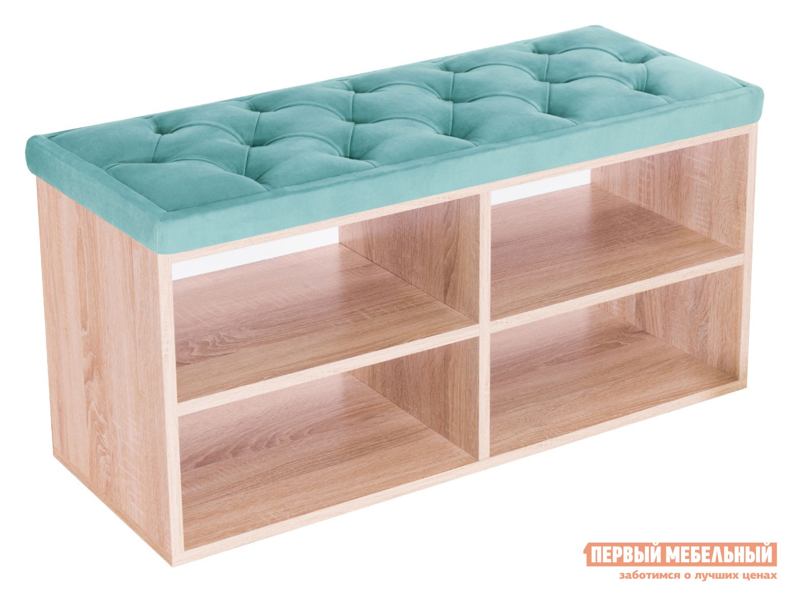 Обувница  Маджита мини 2 Bella 08 Бирюзовый, Дуб сонома