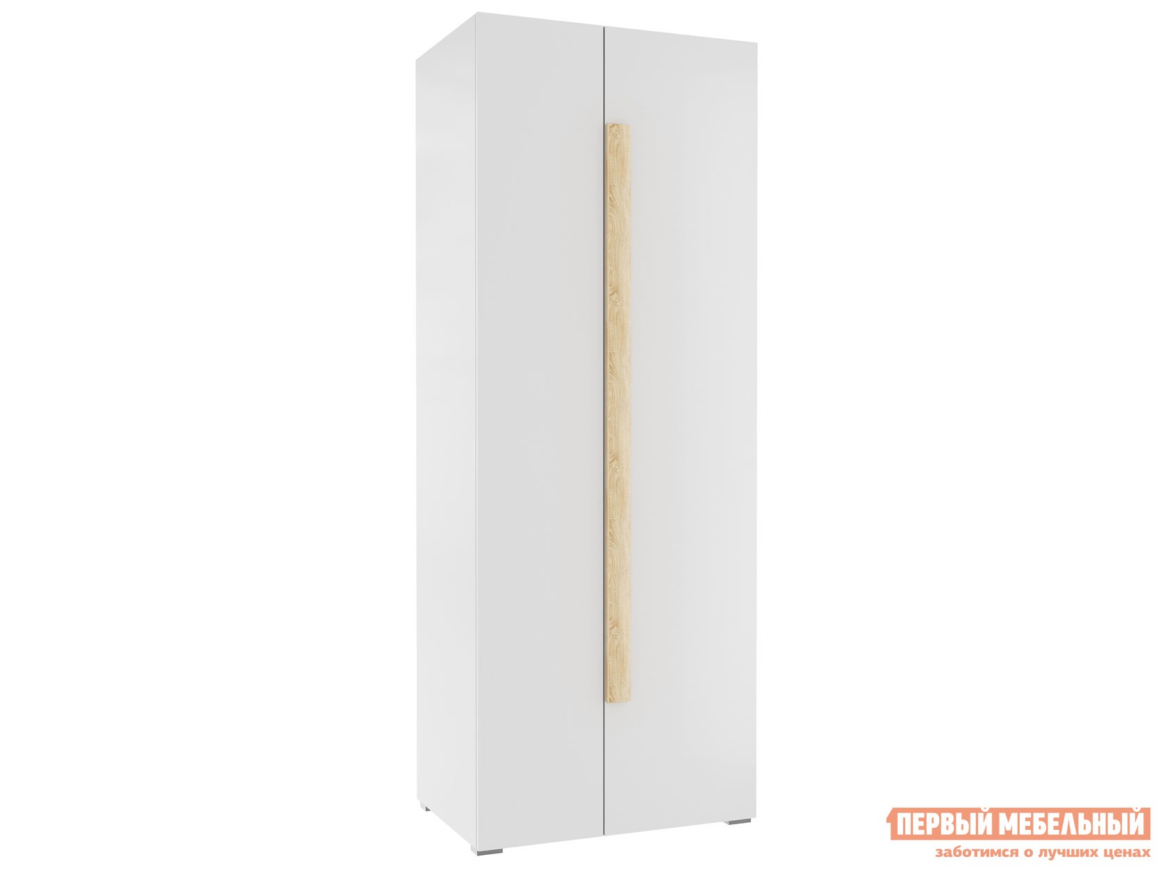 Распашной шкаф  Куба Дуб Сонома / Белый глянец