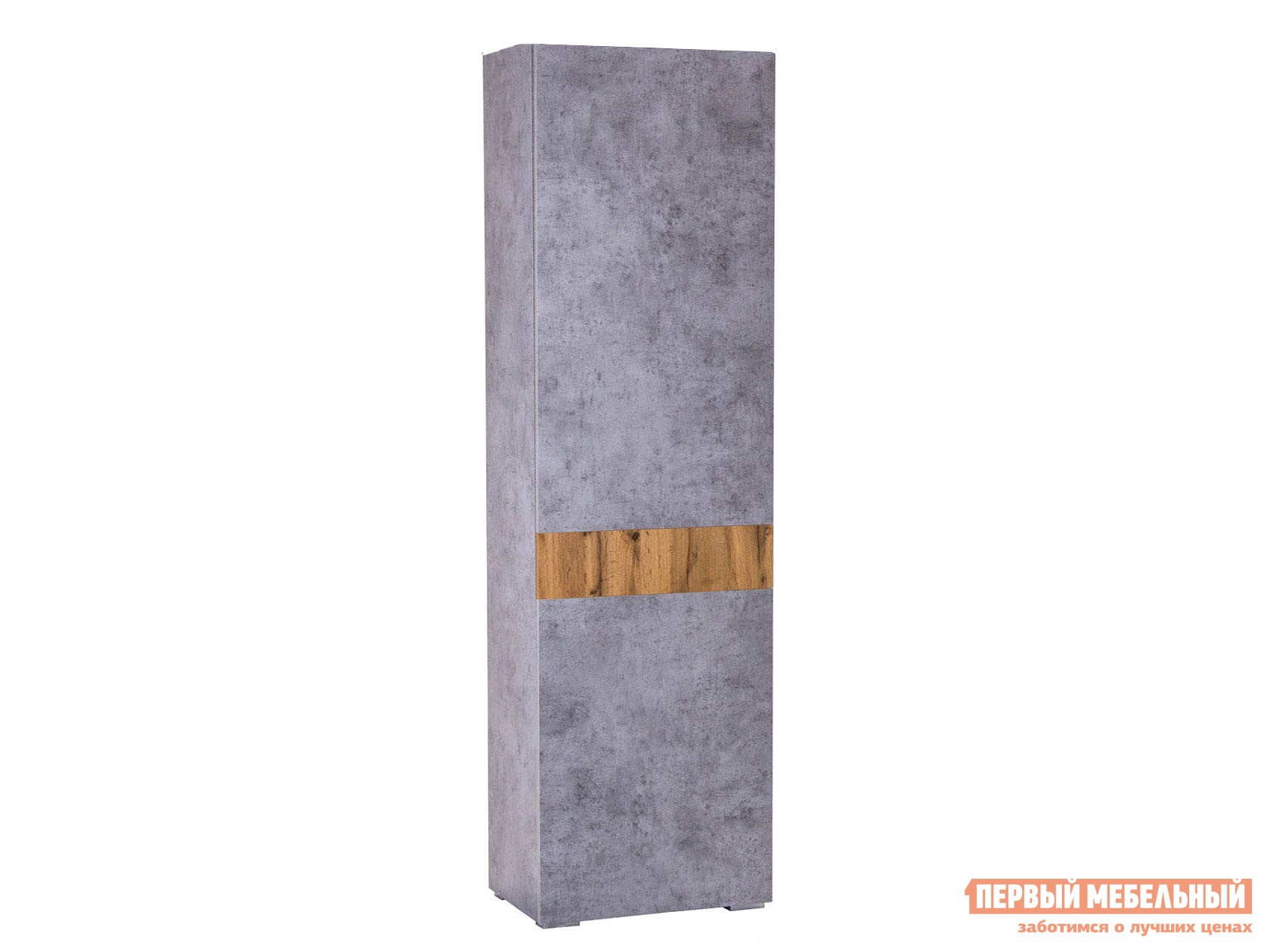 Распашной шкаф  Сахара Дуб Ватан / Бетон Чикаго, Без топа-накладки