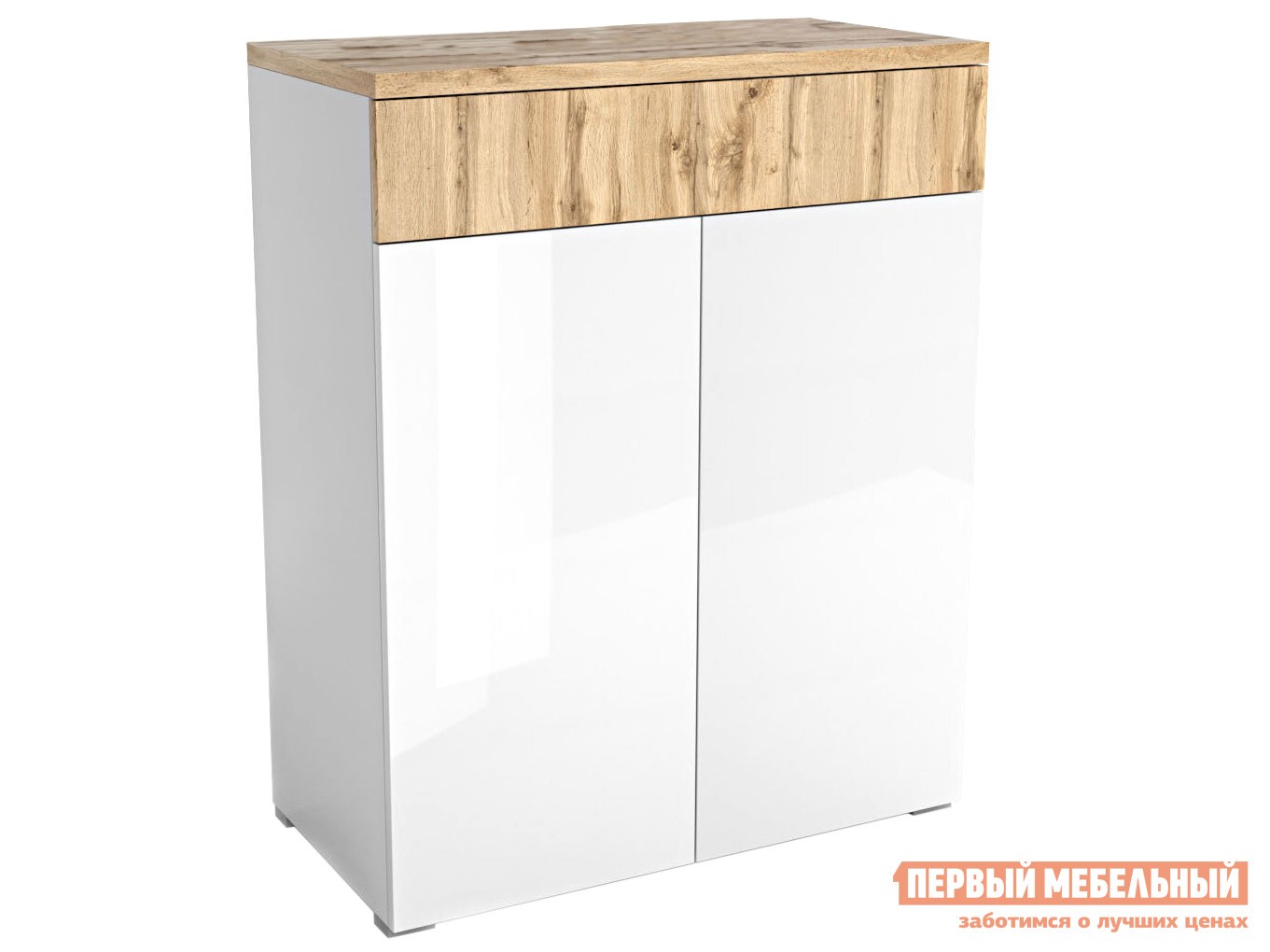 Комод  Сахара Дуб Ватан / Белый лак