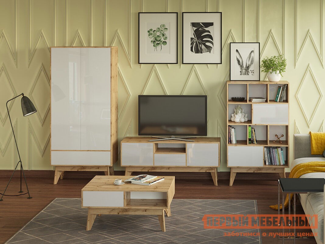 Гостиная  Хелен Дуб Ватан / Белый лак