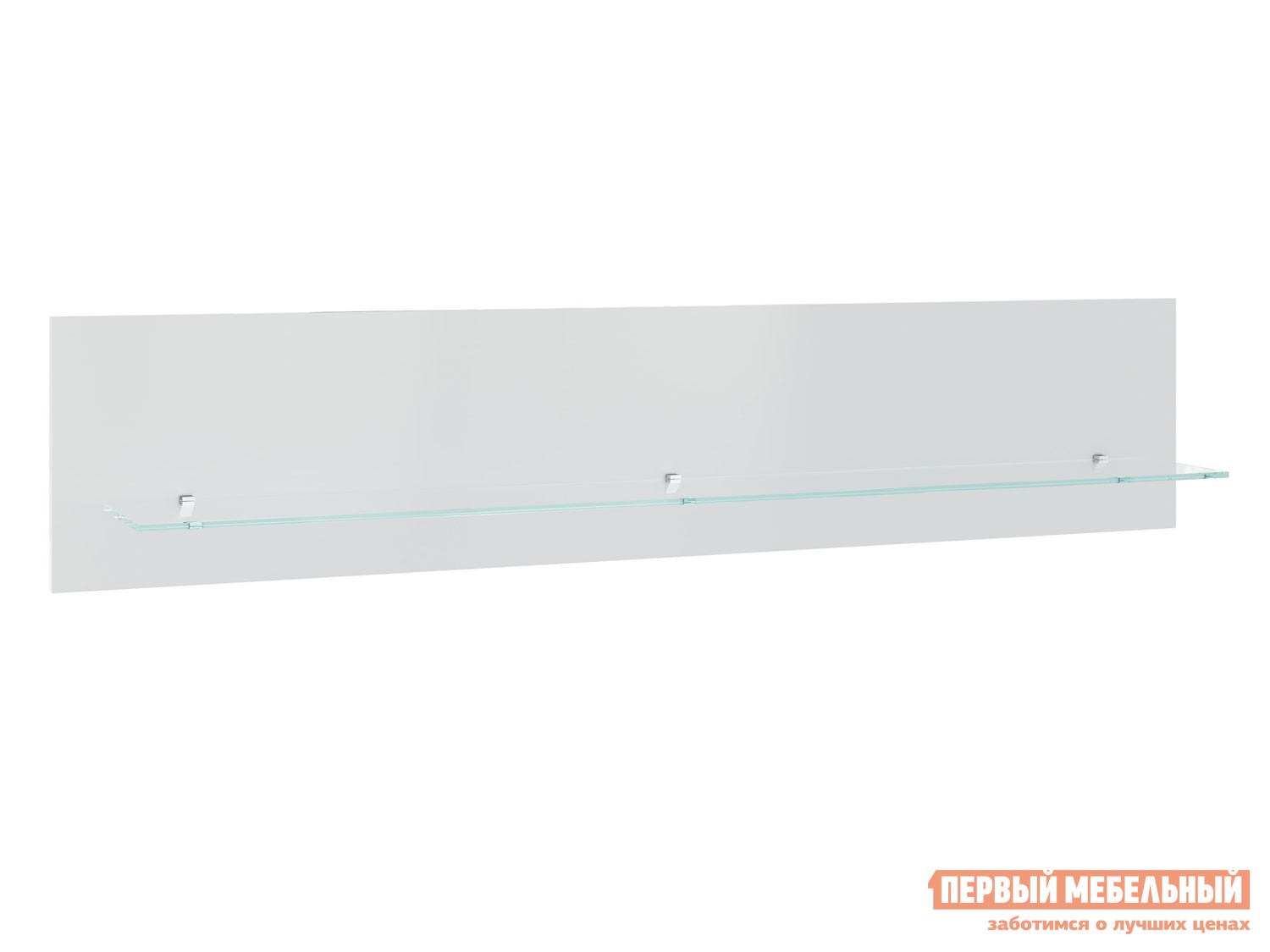 Настенная полка  Куба Белый глянец, Без подсветки