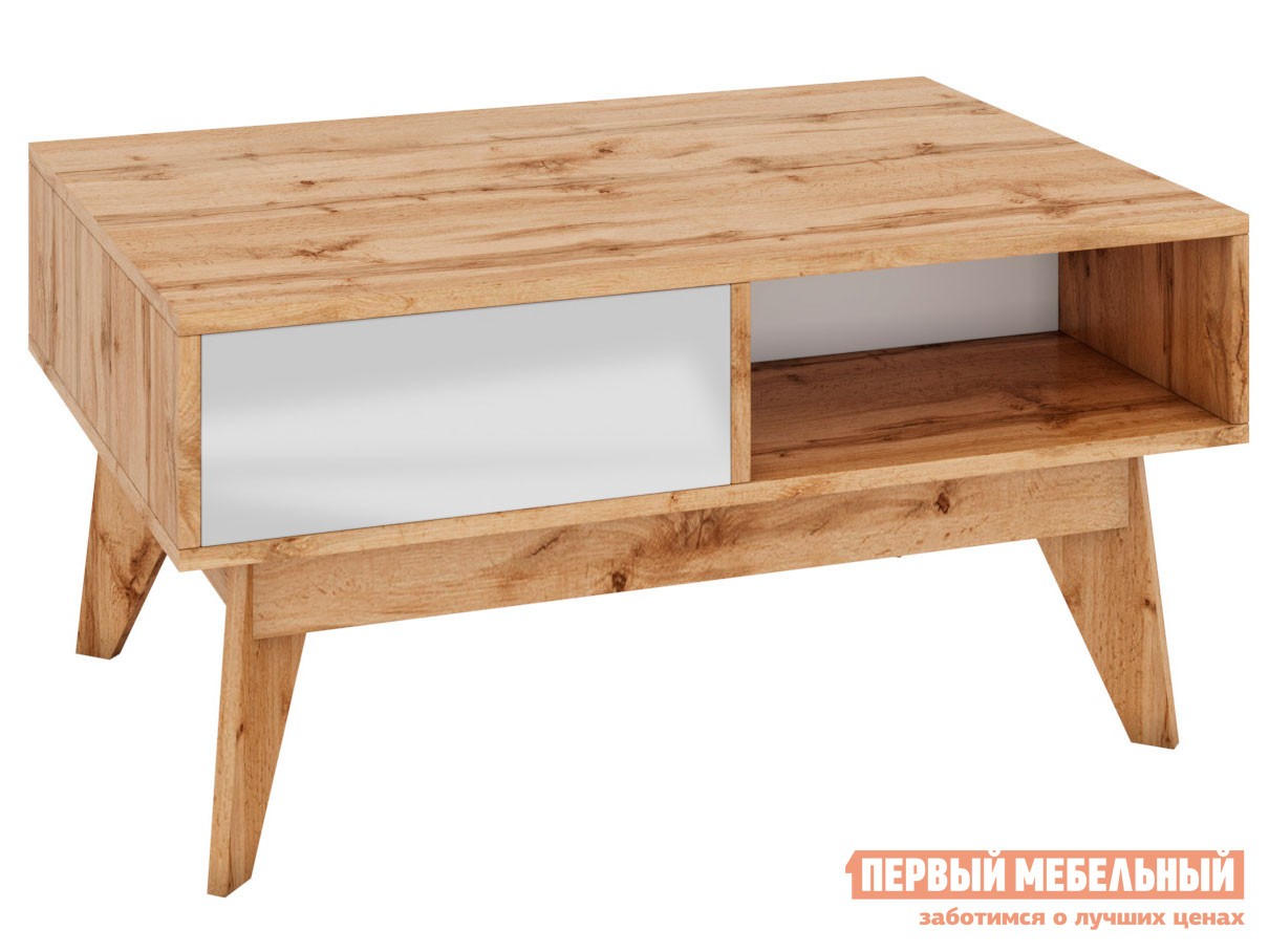 Журнальный столик  Хелен Дуб Ватан / Белый лак