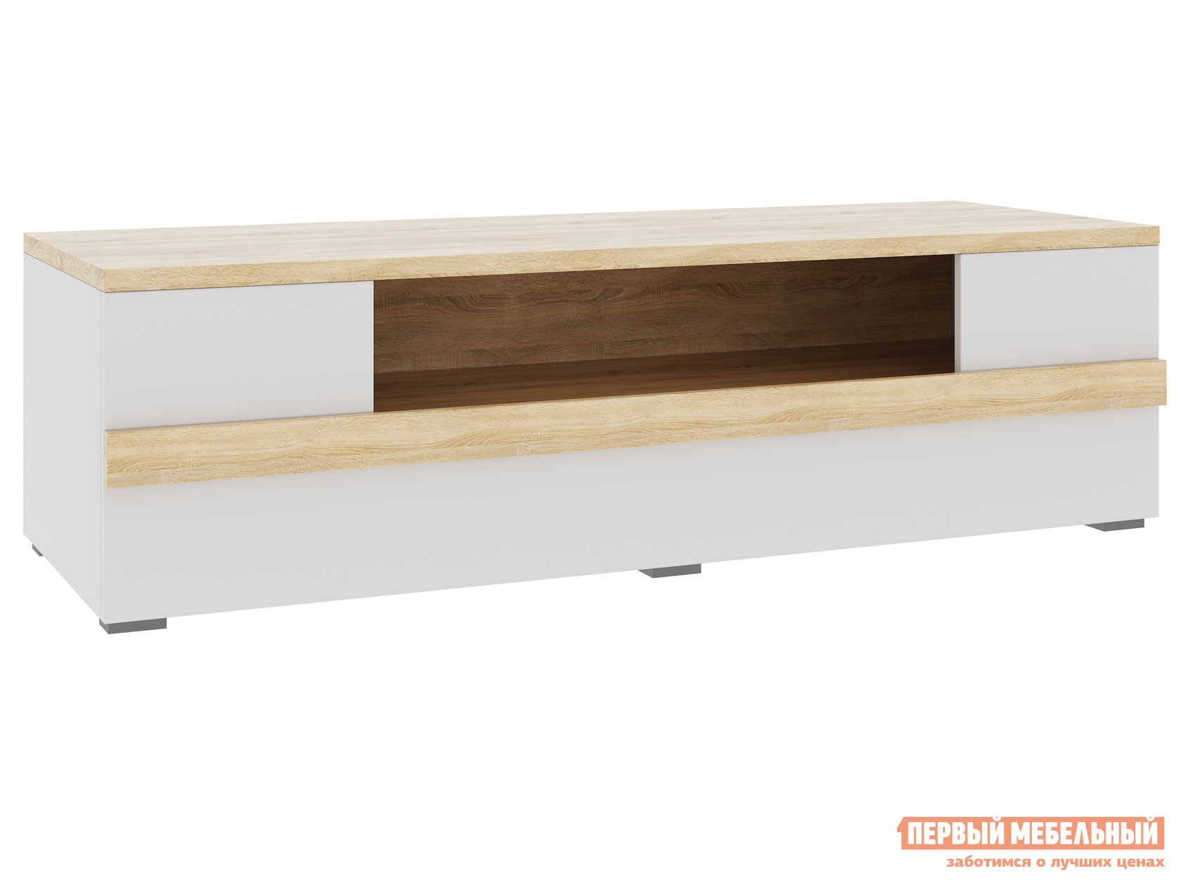 ТВ-тумба  Куба Дуб Сонома / Белый глянец