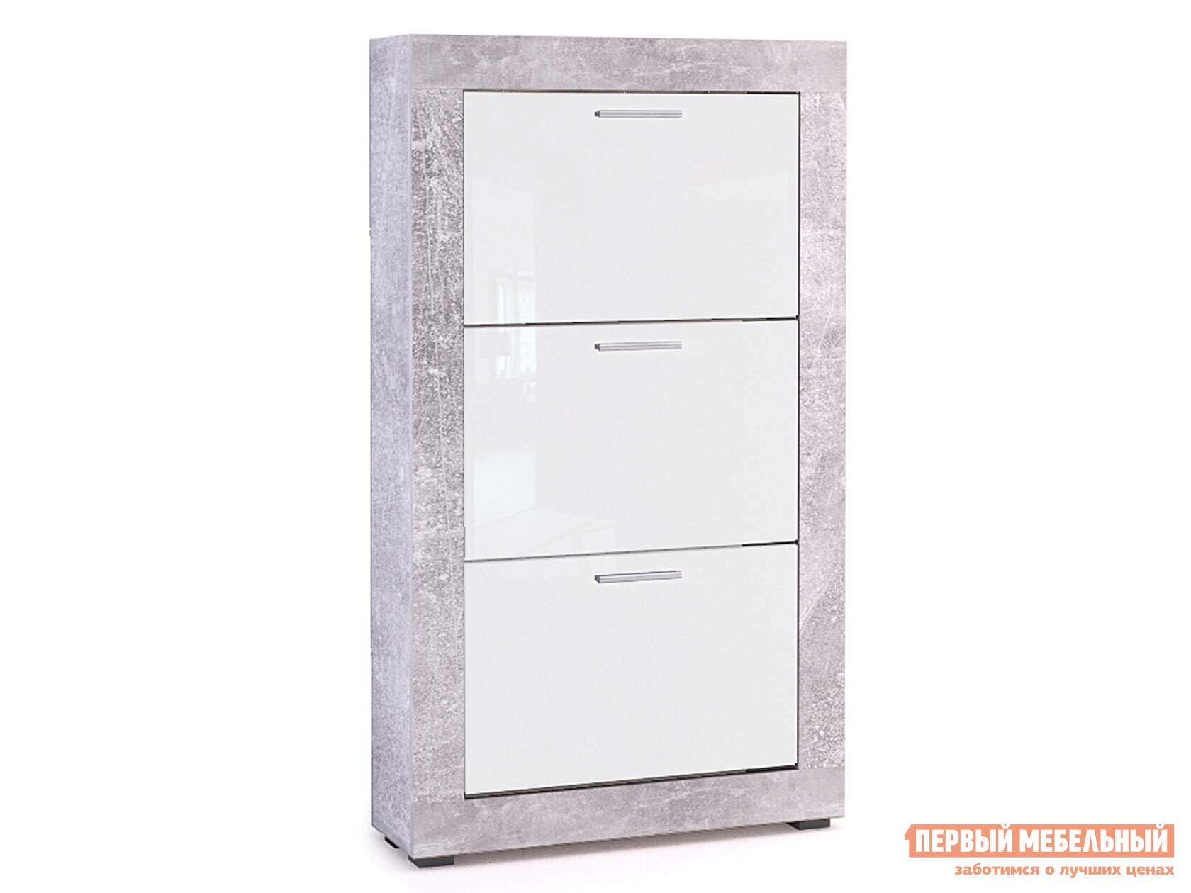 Обувница  Монтана Atelier светлый / Белый глянец