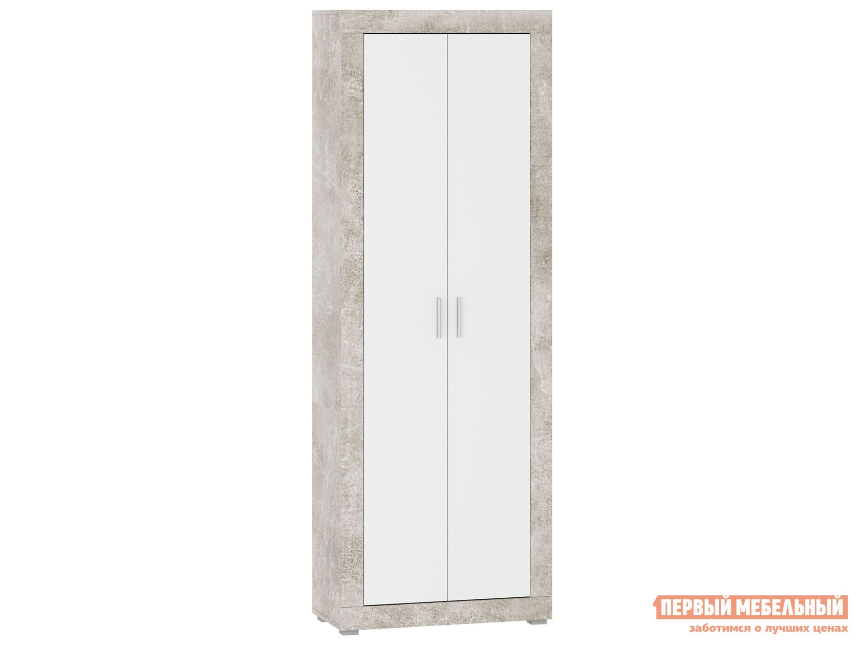 Распашной шкаф  Монтана Atelier светлый / Белый глянец