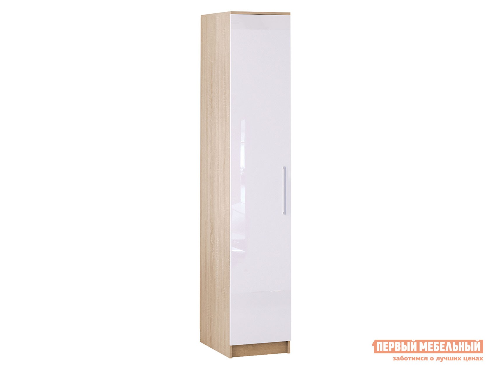 Распашной шкаф  Марика-3 Дуб Сонома / Белый глянец