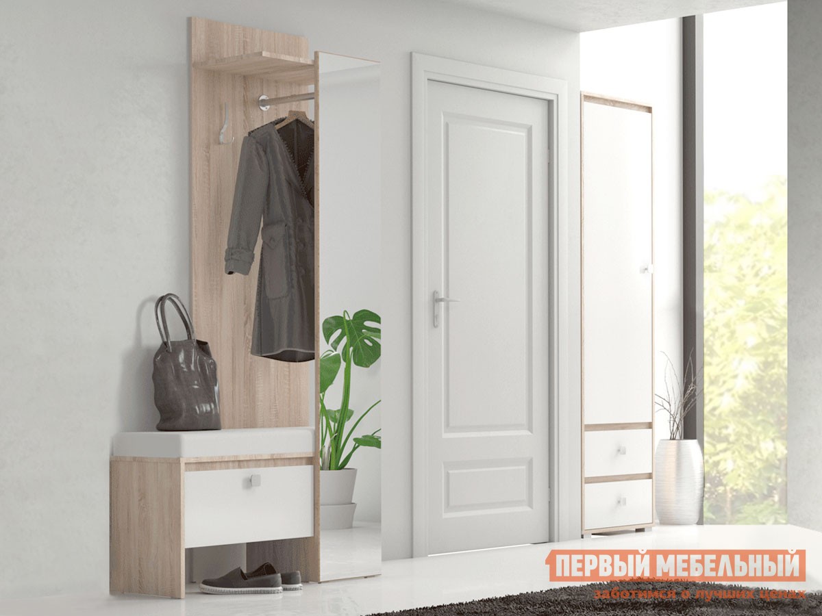 Прихожая  Кент  Дуб Сонома / Белый