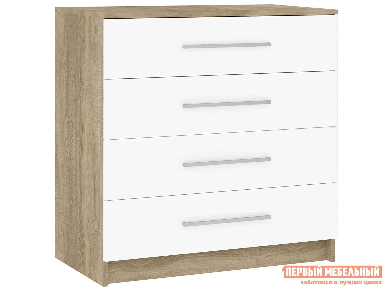 Комод  Марика Дуб Сонома / Белый глянец
