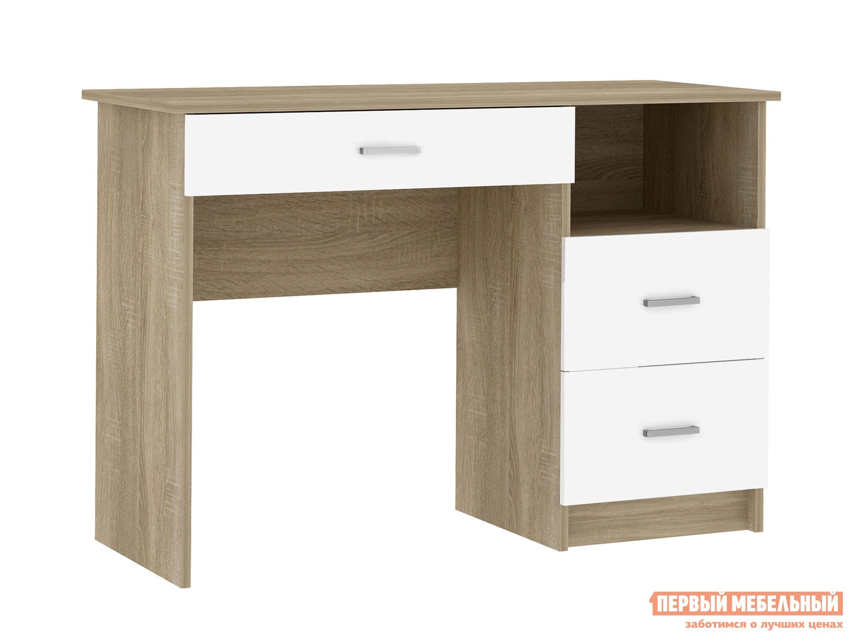 Туалетный столик  Марика Дуб Сонома / Белый глянец