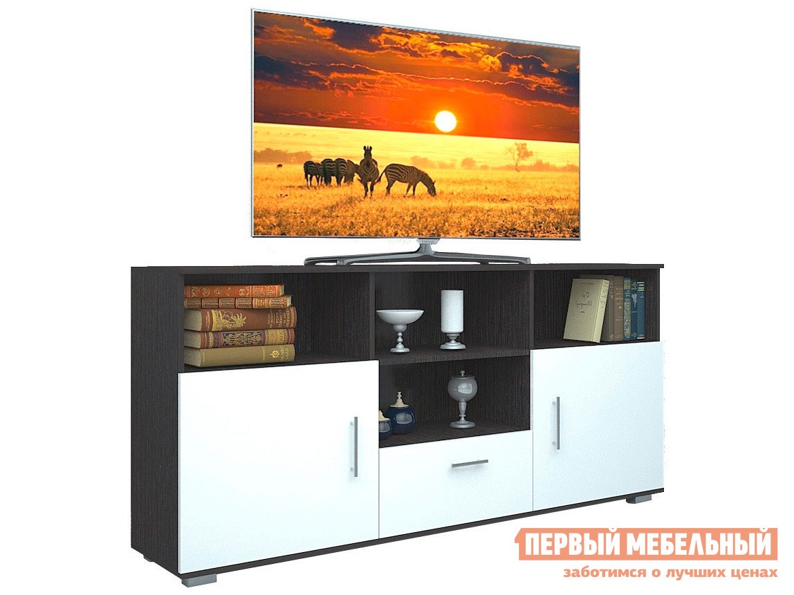 ТВ-тумба  Лоркана Венге / Белый глянец