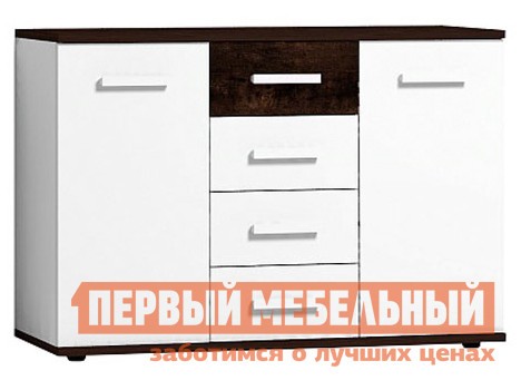 Комод  Норвуд Белый / Орех шоколадный