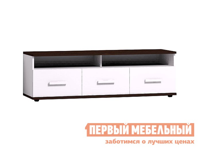 ТВ-тумба  Норвуд Белый / Орех шоколадный