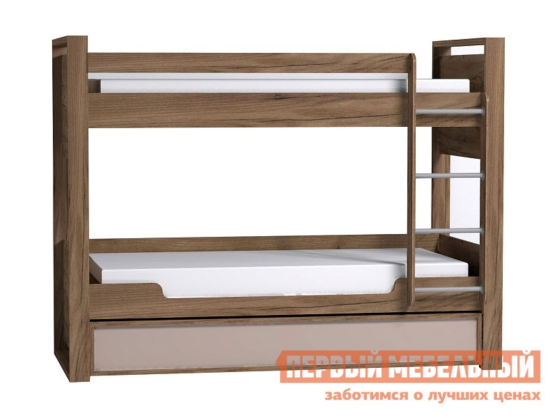 Двухъярусная кровать  Натура 90 Дуб табачный Craft / Мокко