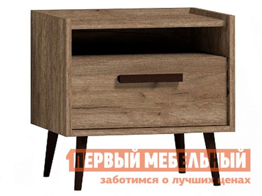 Прикроватная тумбочка  Nature 41 Дуб табачный Craft / Черный