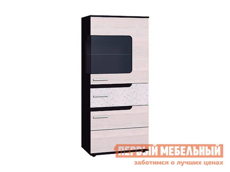 Шкаф-витрина  Виспа Венге / Бодега светлый