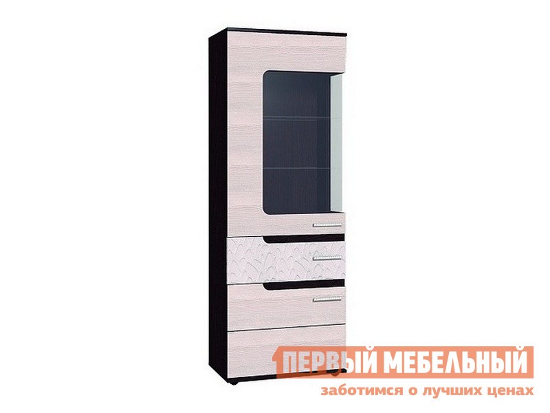 Шкаф-витрина  Виспа Венге / Бодега светлый