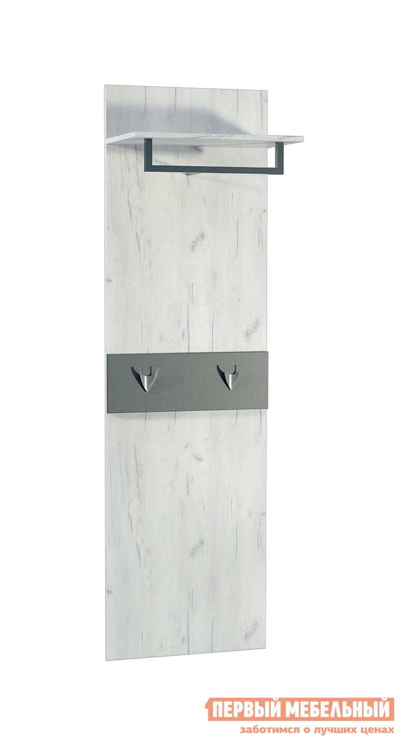 Настенная вешалка  Юнона Дуб Белый CRAFT / Серый шифер