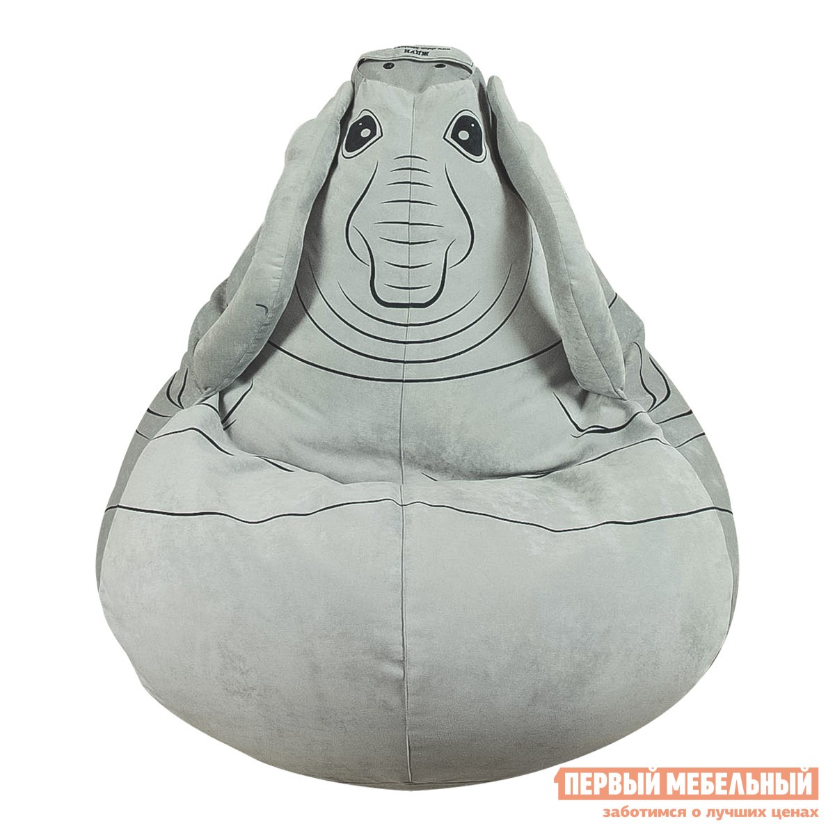 Кресло-мешок  Ждушка Серый микровельвет
