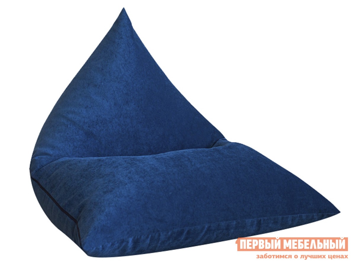 Кресло-мешок  Пирамида К Синий микровельвет