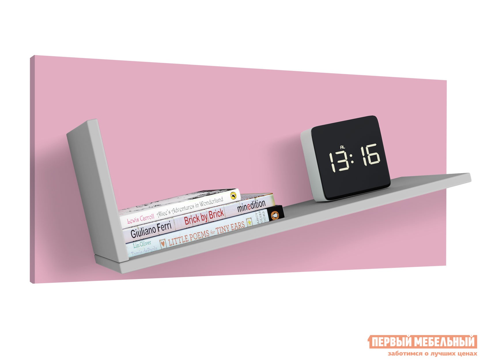 Детская полка  Мирум 5Y 800 Серый / Розовый