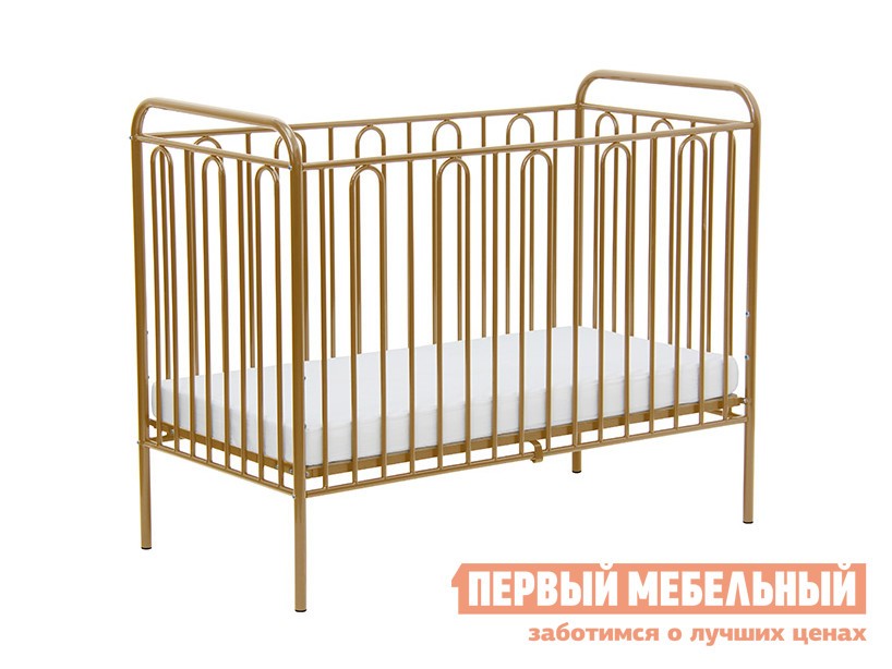 Кроватка для новорожденных  Винтаж-1 Золотистый